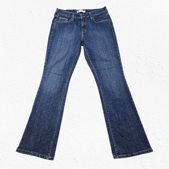 Levi’s 515 Bootcut Jeans Dark Wash Blue Mid Rise Stretch Denim Jean Size 10 / 30 - Picture 2 of 10